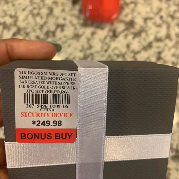 Womens 3-pc. Simulated Morganite 14K Rose Gold Over Silver Jewelry Set - Picture 3 of 5